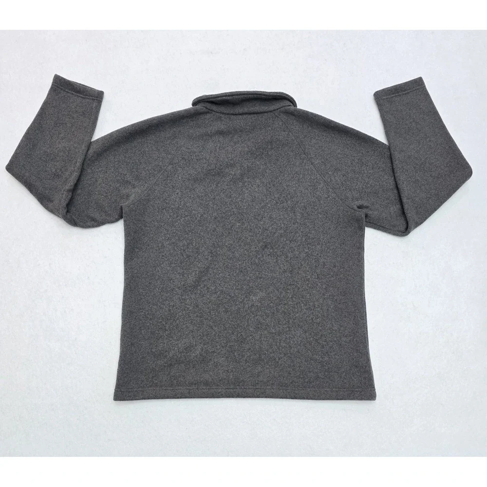 The North Face Mens Large Gray Quarter Zip Fleece Pullover Sweater Jacket